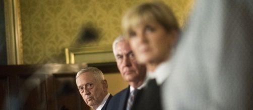 The mostly absent Secretary of State Rex Tillerson (middle) / [Image by Joint Chiefs of Staff via Flickr, CC BY 2.0]