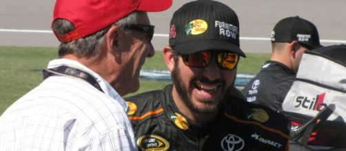 Truex talking to a race fan before the race (Credit: Steven Oxley)