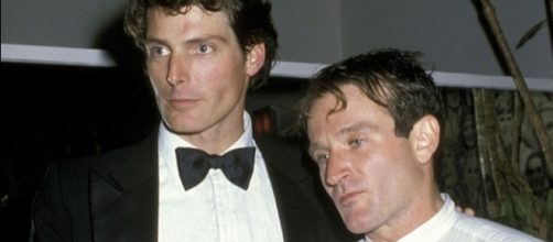 Os atores Chistopher Reeve e Robin Williams