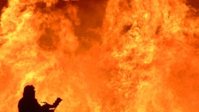 Le fiamme nella zona di Rocca San Zenone (TR)