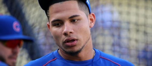Cubs catcher Willson Contreras looks on during batting pra&hellip; | Flickr - flickr.com