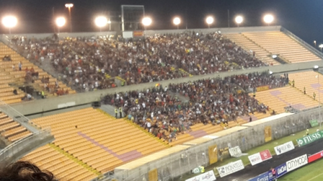 Lo stadio "Via del mare" di Lecce.