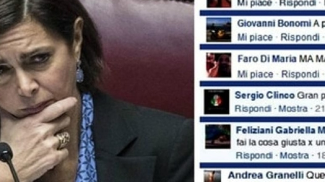 Insulti a Laura Boldrini, la Presidente della Camera dice #AdessoBasta.