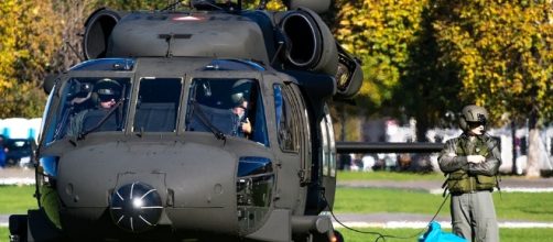 Black hawk chopper that is used by the army. Photo credit https://pixabay.com/en/helicopter-black-hawk-federal-army-601673/