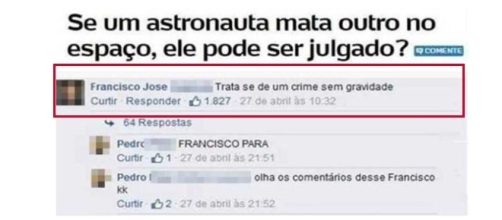 Os coment&aacute;rios desse rapaz s&atilde;o hil&aacute;rios ( Foto - Reprodu&ccedil;&atilde;o )