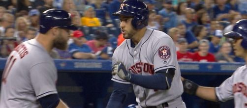 The Houston Astros scored eight runs through the first four innings en route to a 9-4 win over Arizona on Tuesday. [Image via MLB/YouTube]
