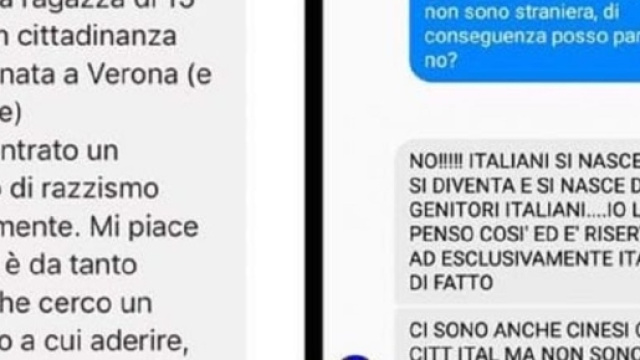 L'episodio di discriminazione in uno scambio di messaggi: a una 15 enne italiana vietato partecipare a un concorso canoro perch&eacute; &egrave; di colore.