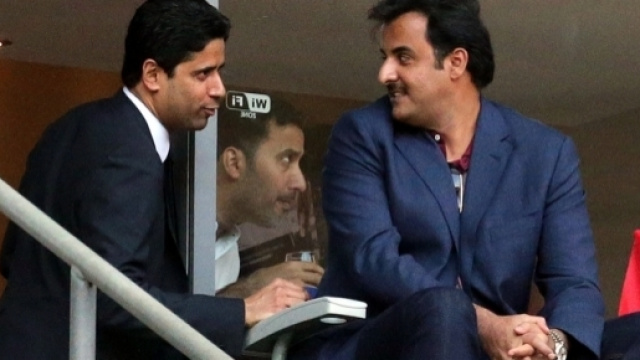 Al Khelaifi & Al Thani. Cr&eacute;dit photo : 90min.com