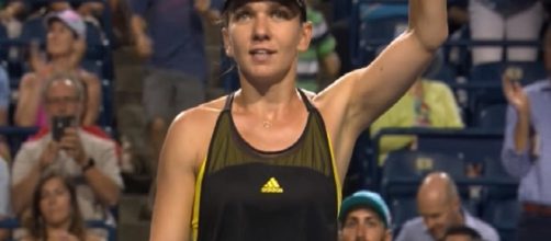 Simona Halep at 2017 Rogers Cup in Toronto. [Image via YouTube/WTA]