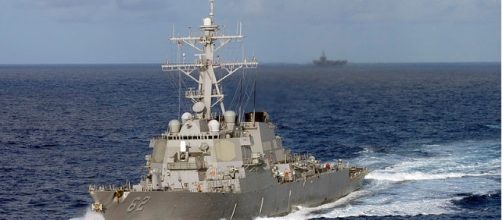 The USS Fitzgerald collided with the Philippine vessel MV ACX Crystal in June 17 2017. Wikimedia Commons/Mate Todd P. Cichonowicz