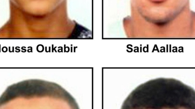 L'identikit di 4 dei terroristi 'bambini' autori degli attacchi di Barcellona e Cambrils, tra cui Moussa Oukibir, 17 anni, diffusi dalla polizia.