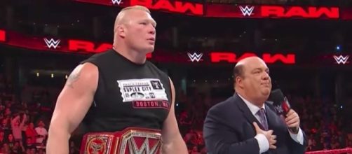 Brock Lesnar's WWE Universal Championship is up for grabs in a Fatal 4-Way match at WWE 'SummerSlam 2017.' [Image via WWE/YouTube]