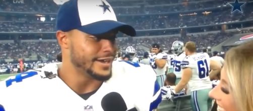 Dak Prescott makes his preseason debut against the Colts - (Image credit: YouTube/Dallas Cowboys YT Fan Channel)