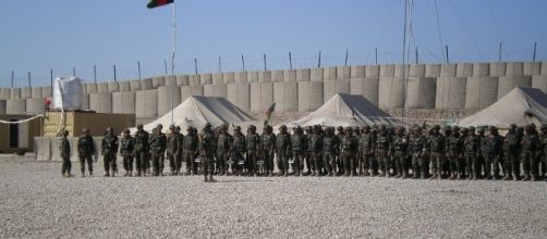 Afghan army soldiers line up for parade.https://pixabay.com/en/afghan-soldiers-military-war-army-857786/