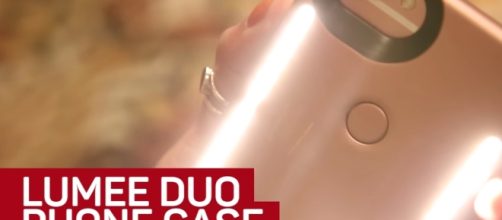 Kim Kardashian faced lawsuit against SnapLight for an alleged stealing of ideas with LuMee case. Image via YouTube/CNET