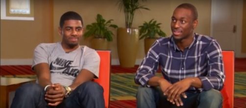 Kyrie Irving might get traded for Kemba Walker. Photo via NBA/YouTube