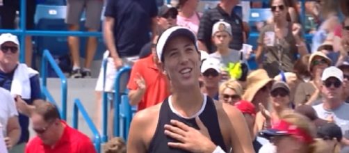 Garbine Muguruza in Cincinnati/ Photo: screenshot via WTA channel on YouTube