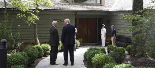 President Trump and Vice-President Pence at Camp David. / [Image by The White House via Flickr, Public Domain]