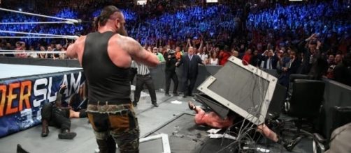 WWE Brock Lesnar and Braun Strowman - Photo: WWE Summerslam screencap