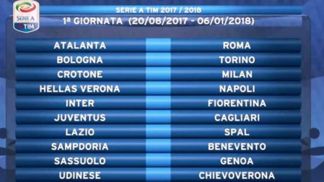 Calcio, campionato di Serie A: ecco il calendario. Alla Juventus ... - velvetnews.it