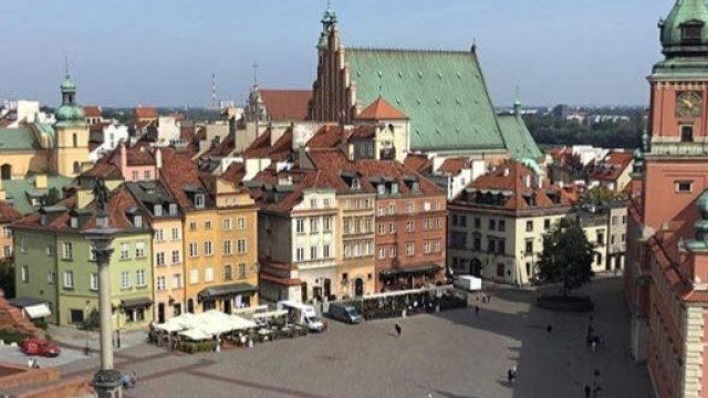 Piazza del Castello vista dall'alto.