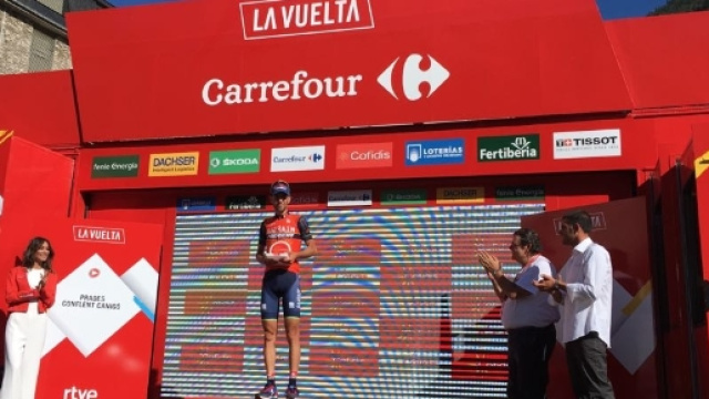 Vincenzo Nibali premiato come vincitore di tappa