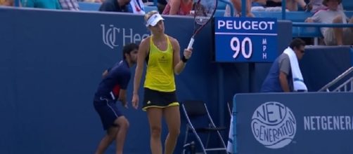 Angelique Kerber during 2017 Cincinnati Premier 5 event/ Photo: screenshot via WTA channel on YouTube