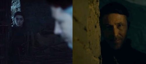 Arya and Littlefinger. Screencap: Davos Seaworth, GameofThrones via YouTube