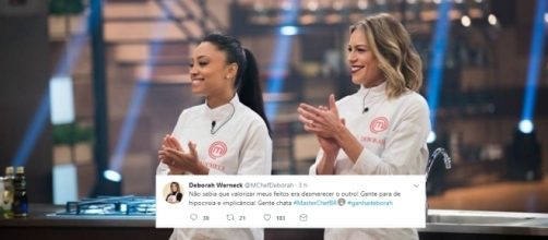 As finalistas da quarta edi&ccedil;&atilde;o do Masterchef, Michele e Deborah. Imagem: Reprodu&ccedil;&atilde;o