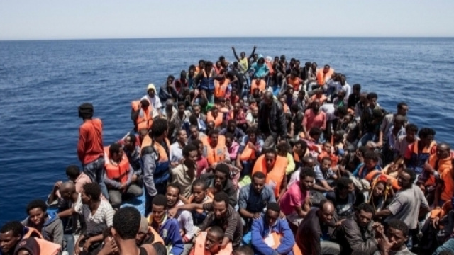Migranti che partono dalla Libia diretti in Italia