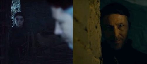 Arya and Petyr Baelish. Screencap: Davos Seaworth, GameofThrones via YouTube