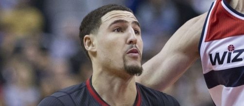 Last season, the 27-year-old Klay Thompson averaged 22.3 points for the Warriors -- Keith Allison via WikiCommons