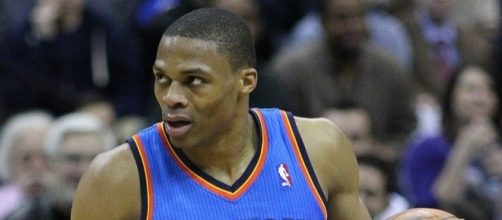 Last season, Russell Westbrook won the MVP trophy after averaging in triple-double in the regular season -- Keith Allison via WikiCommons