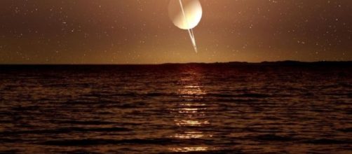 One of the lakes of Titan (NASA)