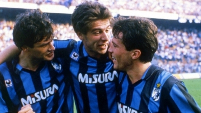 Aldo Serena, Nicola Berti e Lothar Matthaues, protagonisti nell'Inter della stagione 1988/89