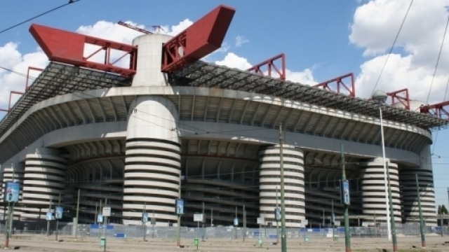 Gli esterni dello stadio 'Giuseppe Meazza' di Milano