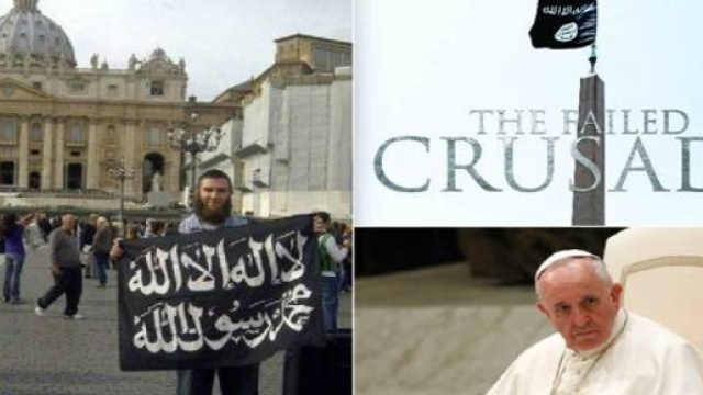 I terroristi islamici, in un video pubblicato su un loro network, hanno stracciato l'immagine di Papa Francesco- firenzepost.it