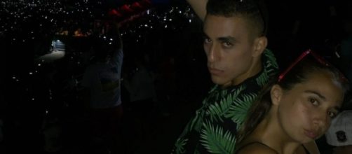 Andre&iacute;ta disfrutando de la noche.