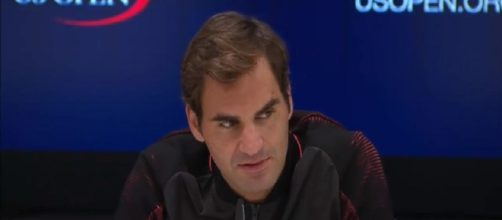 Roger Federer during a press conference just before 2017 US Open/ Photo: screenshot via Tennis HD channel on YouTube