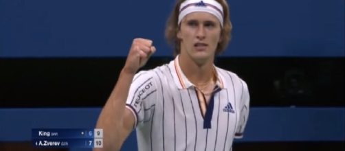 Alexander Zverev during 2017 US Open/ Photo: screenshot via Tennis Stars channel on YouTube