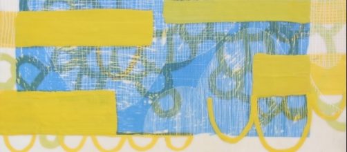 Amber's artwork is typically bright and cheerful. / Photo via Amber George, used with permission.