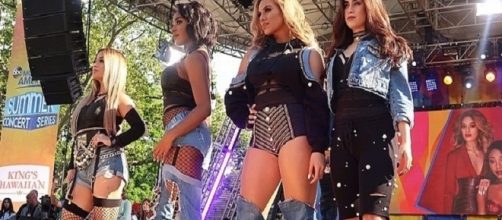 Fifth Harmony members Normani Kordei, Lauren Jarlegui, Dinah Jane and Ally Brooke / Photo via Natanya Hansen , Wikimedia Commons