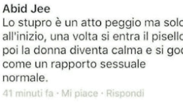 Il commento del ventiquattrenne Abid Jee