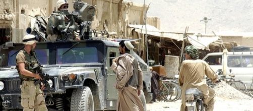 Patrolling the Panjwayi district near Kandahar (credit - Twana Atkinson &ndash; wikimediacommons)