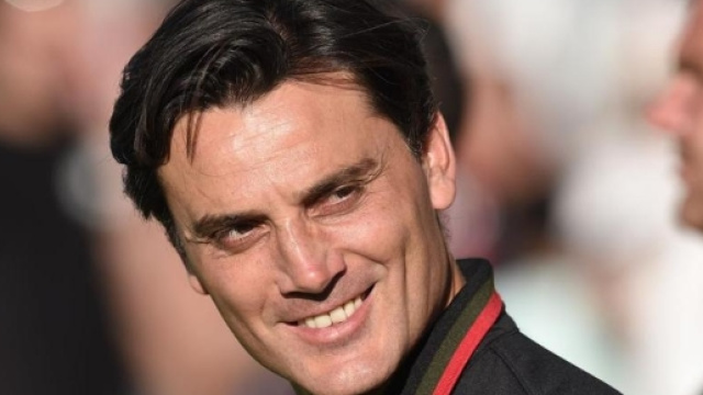 L'allenatore del Milan Vincenzo Montella