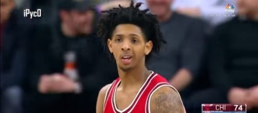 Cameron Payne after knocking down a three pointer against Detroit (c) https://www.youtube.com/channel/UCd-7aN-c0-kqnEau7Q2M36A