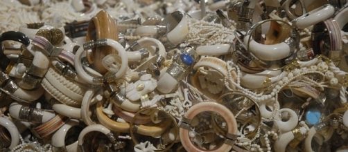 Confiscated ivory jewelry slated for destruction in the crush (credit &ndash; Wikimedia Commons)