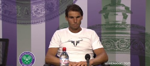 Rafael Nadal during a press conference at Wimbledon/ Photo: screenshot via YouTube