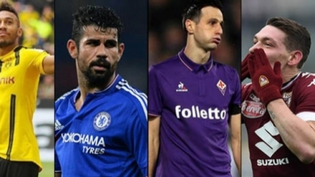 I 4 nomi per l'attacco del Milan: Aubameyang, Diego Costa, Kalinic, Belotti.
