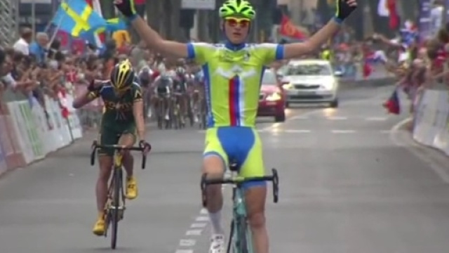 Mohoric, la vittoria ai Mondiali di Firenze